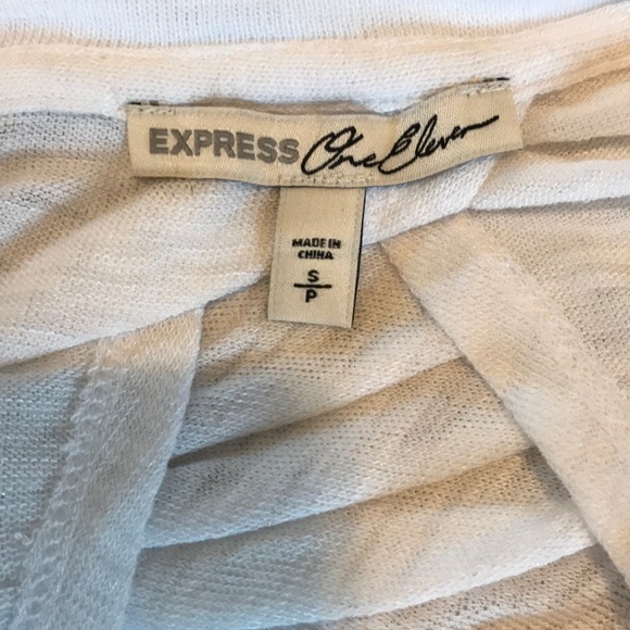 SOLD Express White Cutout Back Tee Sz Small - Picture 2 of 4